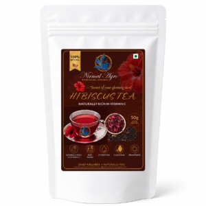 Hibiscus Flower Tea 50 g | Dried Hibiscus Petals for Herbal Tea | Natural Food Colorant for Mocktails Cocktails Syrups and Beverages | Vegan GMO Free