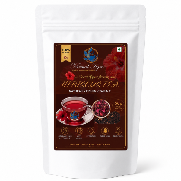 Hibiscus Flower Tea 50g - dried hibiscus petals natural food colorant