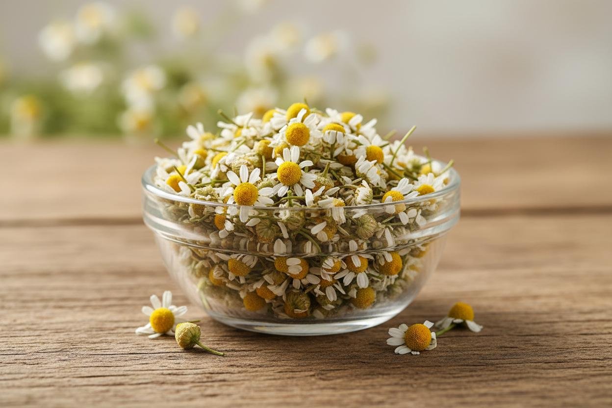 Chamomile Tea Bags - front packaging design - Nirmal Agro natural herbal tea